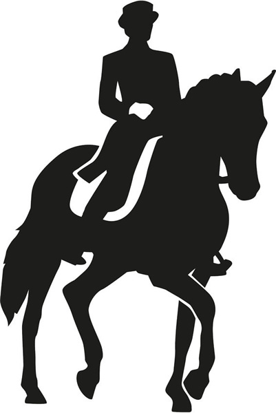 Horse and rider silhouette